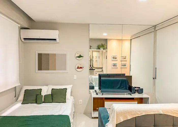 Apartamento moderno frente Praia do Flamengo perto do metrô Rio de Janeiro